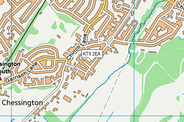 KT9 2EA map - OS VectorMap District (Ordnance Survey)