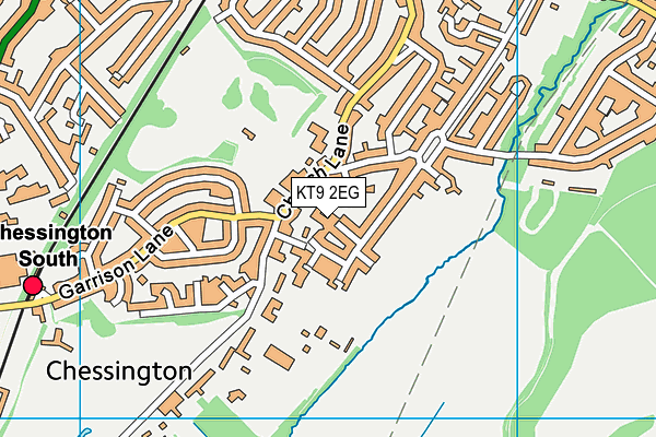 KT9 2EG map - OS VectorMap District (Ordnance Survey)