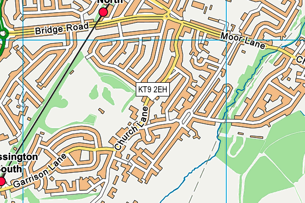KT9 2EH map - OS VectorMap District (Ordnance Survey)