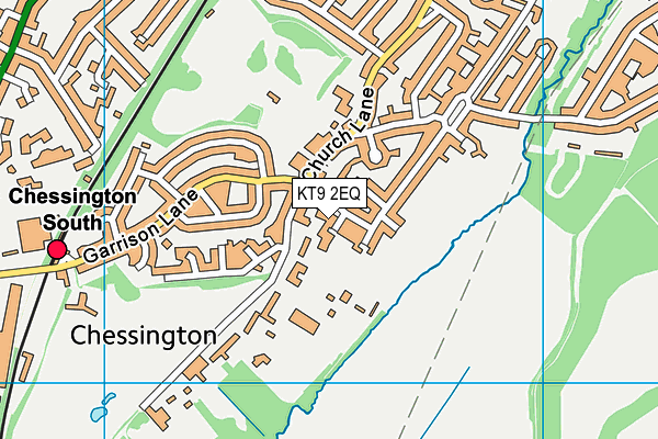 KT9 2EQ map - OS VectorMap District (Ordnance Survey)