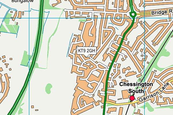 KT9 2GH map - OS VectorMap District (Ordnance Survey)