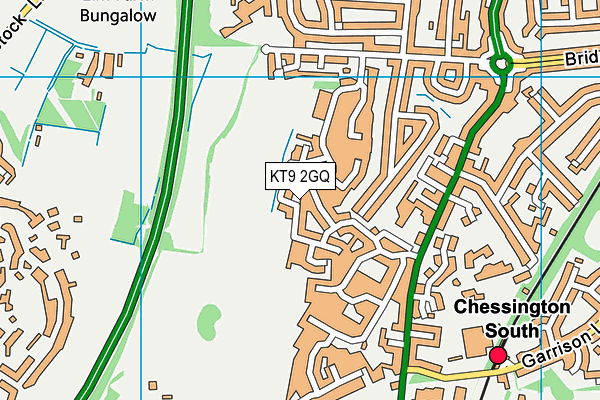 KT9 2GQ map - OS VectorMap District (Ordnance Survey)