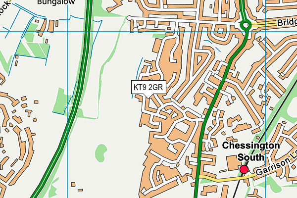 KT9 2GR map - OS VectorMap District (Ordnance Survey)