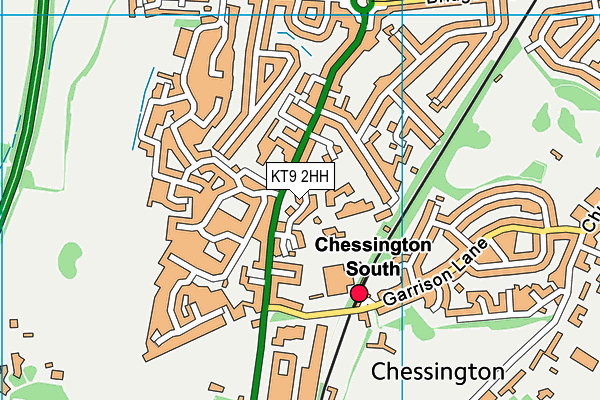 KT9 2HH map - OS VectorMap District (Ordnance Survey)