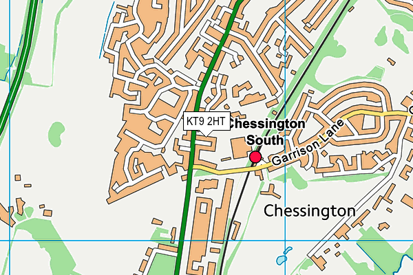 KT9 2HT map - OS VectorMap District (Ordnance Survey)