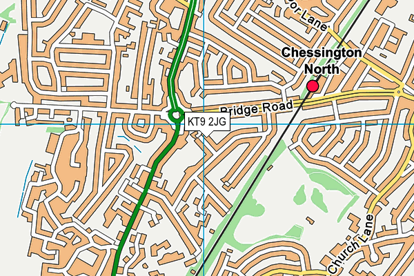 KT9 2JG map - OS VectorMap District (Ordnance Survey)