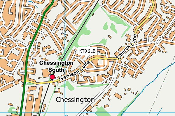 KT9 2LB map - OS VectorMap District (Ordnance Survey)