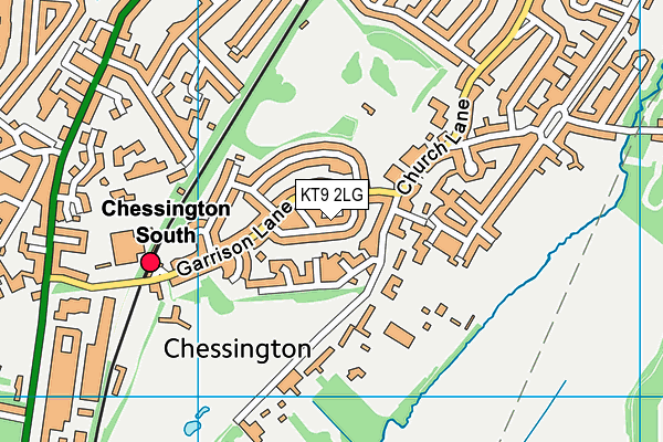 KT9 2LG map - OS VectorMap District (Ordnance Survey)