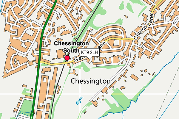 KT9 2LH map - OS VectorMap District (Ordnance Survey)