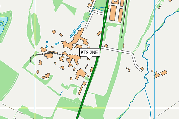KT9 2NE map - OS VectorMap District (Ordnance Survey)