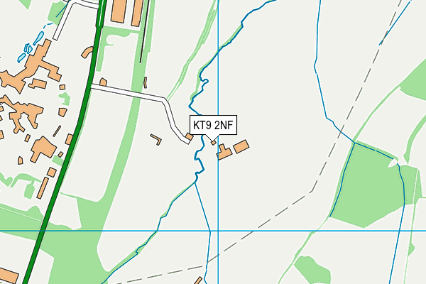 KT9 2NF map - OS VectorMap District (Ordnance Survey)