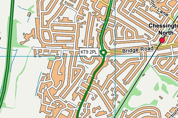 KT9 2PL map - OS VectorMap District (Ordnance Survey)