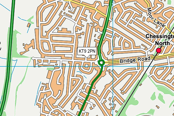 KT9 2PN map - OS VectorMap District (Ordnance Survey)