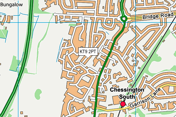 KT9 2PT map - OS VectorMap District (Ordnance Survey)