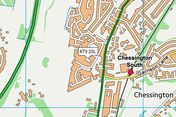 KT9 2SL map - OS VectorMap District (Ordnance Survey)