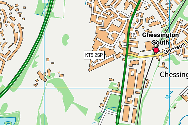 KT9 2SP map - OS VectorMap District (Ordnance Survey)