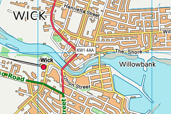 KW1 4AA map - OS VectorMap District (Ordnance Survey)