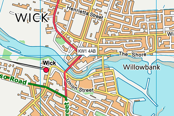 KW1 4AB map - OS VectorMap District (Ordnance Survey)