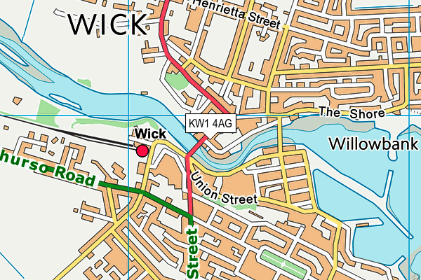 KW1 4AG map - OS VectorMap District (Ordnance Survey)