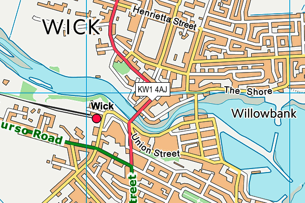 KW1 4AJ map - OS VectorMap District (Ordnance Survey)