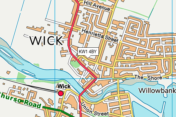 KW1 4BY map - OS VectorMap District (Ordnance Survey)