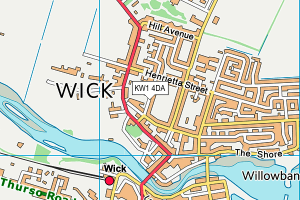 KW1 4DA map - OS VectorMap District (Ordnance Survey)