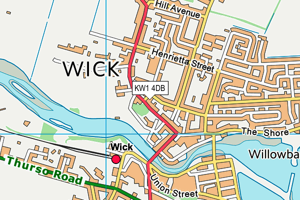 KW1 4DB map - OS VectorMap District (Ordnance Survey)