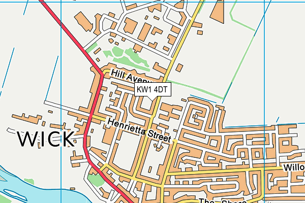 KW1 4DT map - OS VectorMap District (Ordnance Survey)