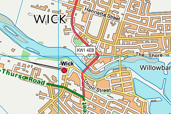 KW1 4EB map - OS VectorMap District (Ordnance Survey)