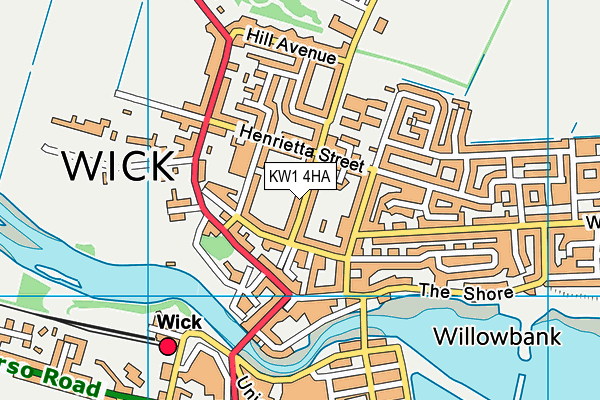 KW1 4HA map - OS VectorMap District (Ordnance Survey)