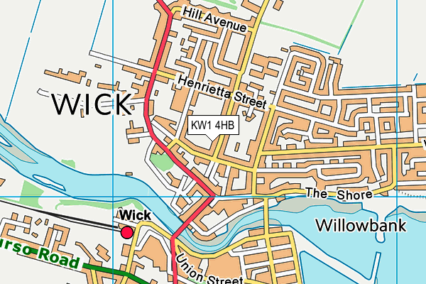KW1 4HB map - OS VectorMap District (Ordnance Survey)