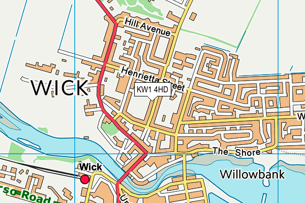 KW1 4HD map - OS VectorMap District (Ordnance Survey)