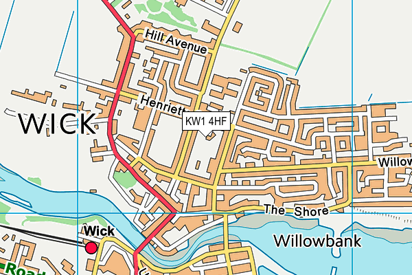 KW1 4HF map - OS VectorMap District (Ordnance Survey)