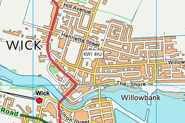 KW1 4HJ map - OS VectorMap District (Ordnance Survey)