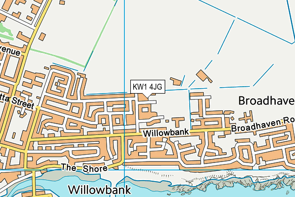 KW1 4JG map - OS VectorMap District (Ordnance Survey)