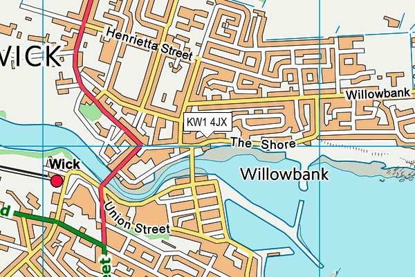 KW1 4JX map - OS VectorMap District (Ordnance Survey)