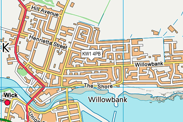 KW1 4PB map - OS VectorMap District (Ordnance Survey)