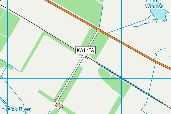 KW1 4TA map - OS VectorMap District (Ordnance Survey)