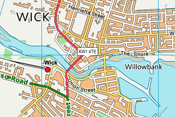 KW1 4TE map - OS VectorMap District (Ordnance Survey)