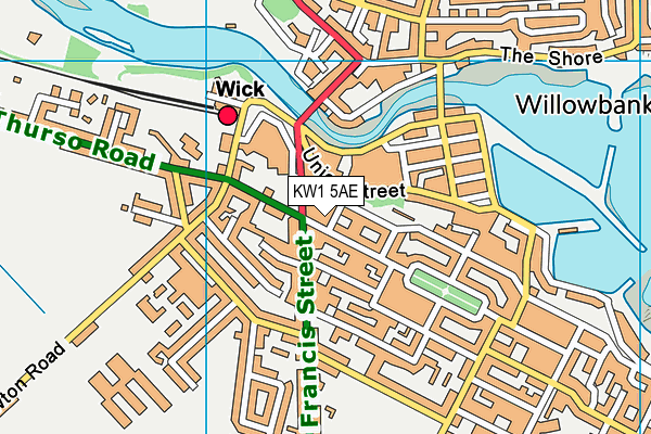 KW1 5AE map - OS VectorMap District (Ordnance Survey)