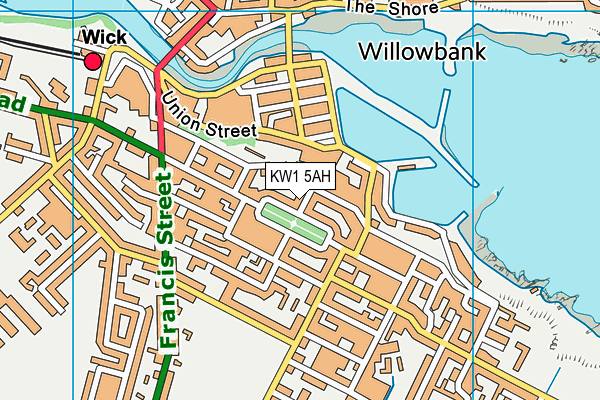 KW1 5AH map - OS VectorMap District (Ordnance Survey)