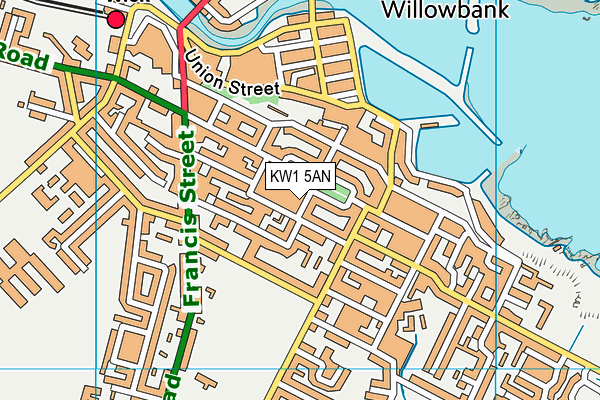 KW1 5AN map - OS VectorMap District (Ordnance Survey)