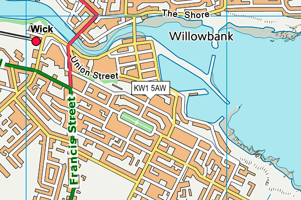 KW1 5AW map - OS VectorMap District (Ordnance Survey)