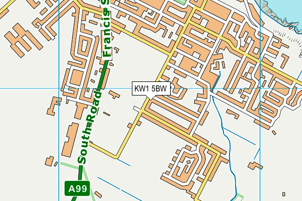 KW1 5BW map - OS VectorMap District (Ordnance Survey)