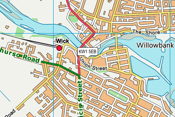 KW1 5EB map - OS VectorMap District (Ordnance Survey)