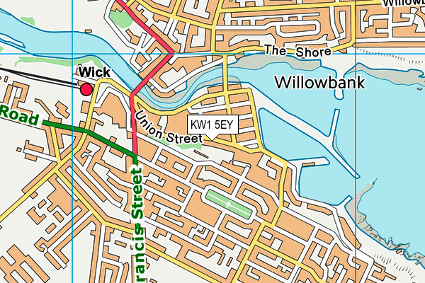 KW1 5EY map - OS VectorMap District (Ordnance Survey)