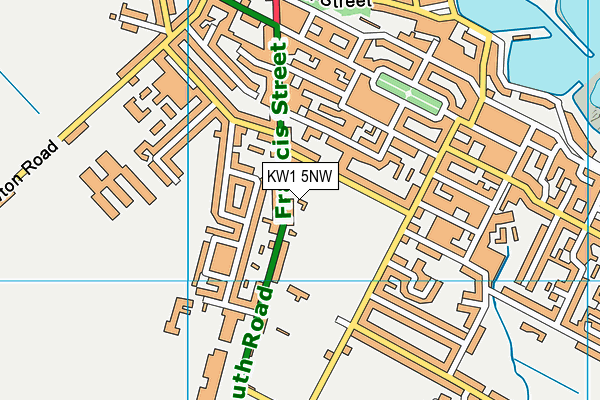 KW1 5NW map - OS VectorMap District (Ordnance Survey)