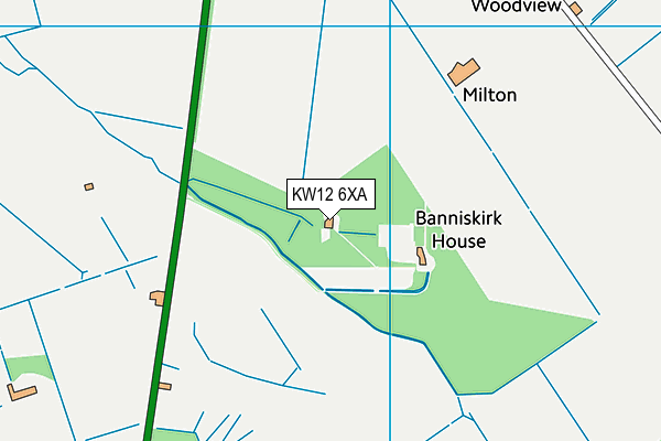 KW12 6XA map - OS VectorMap District (Ordnance Survey)