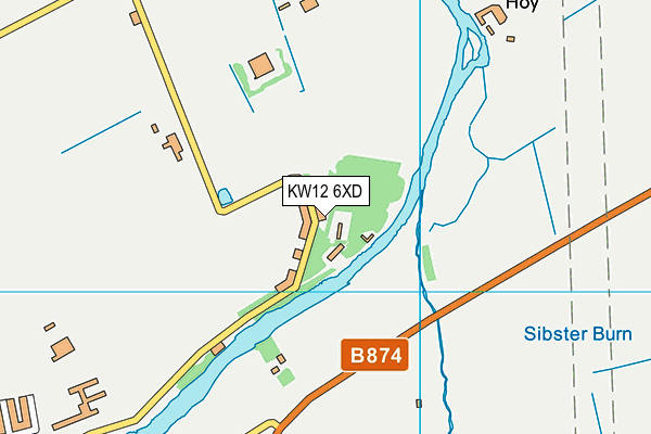 KW12 6XD map - OS VectorMap District (Ordnance Survey)