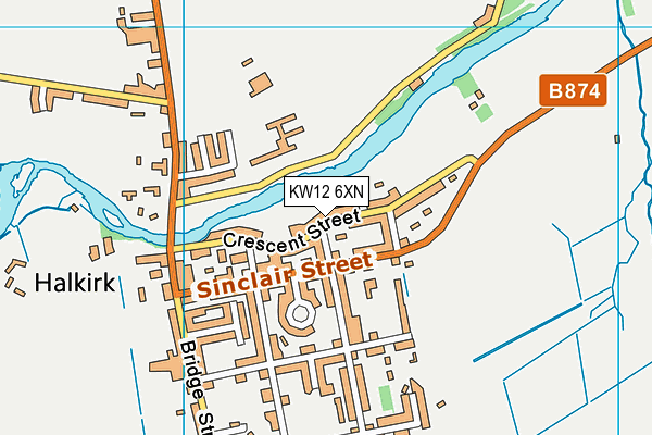 KW12 6XN map - OS VectorMap District (Ordnance Survey)